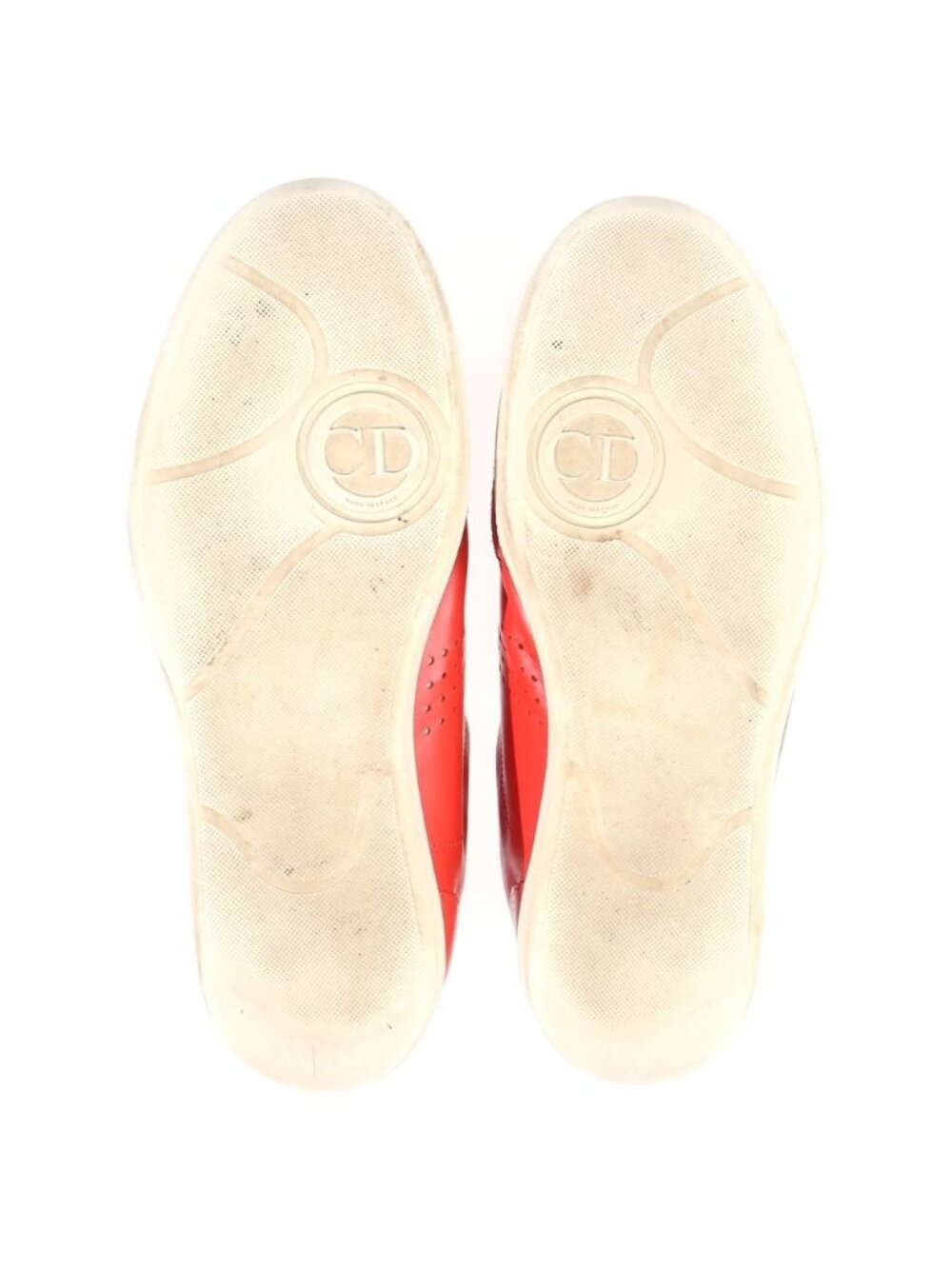 Dior Leather Lace Up Sneakers German Trainer Red - Picture 5 of 6